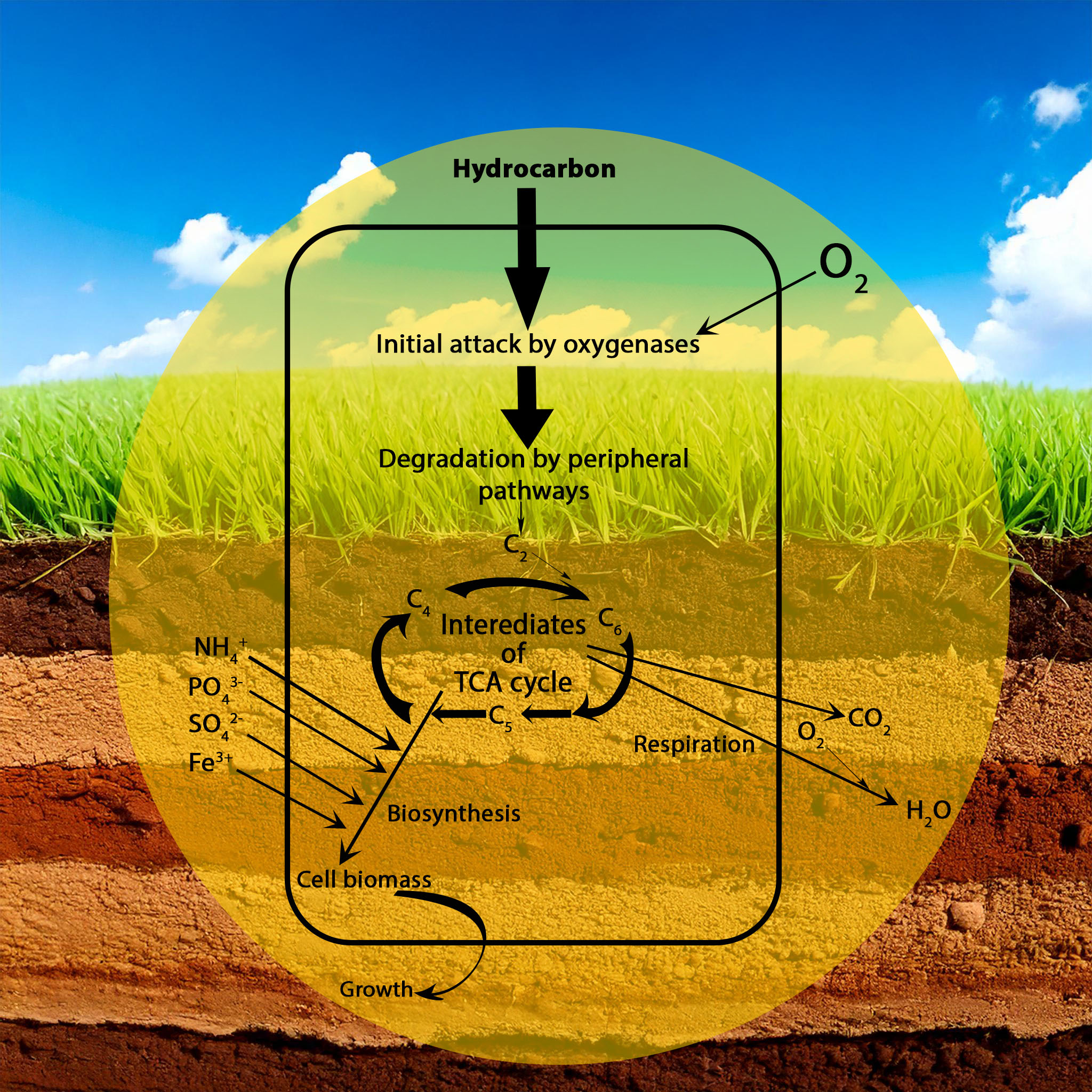 Hydrocarbon_biodegr elektronacceptorer, elektronen acceptoren, electron acceptors, Elektronenakzeptoren, accepteurs d'électrons, accettori di elettroni, aceptores de eletrões, aceptores de electrones, elektronacceptorer